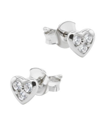 Mini Heart Silver Stud Earring STS-7117